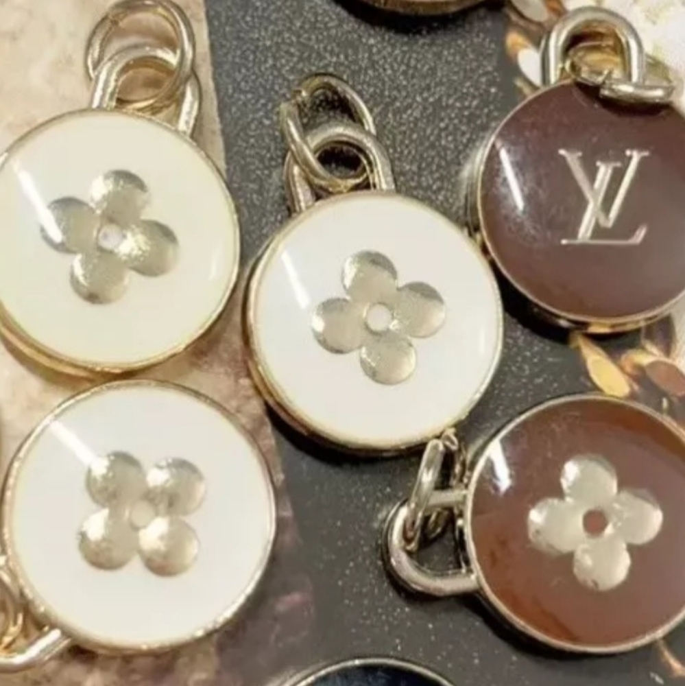 Louis Vuitton Coffee Brown LV Charm Gold Necklace - Picture 7 of 7